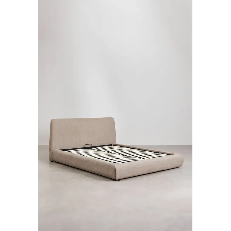 Cama Norena: Canapé Abatible en Tela Beige Crema 3