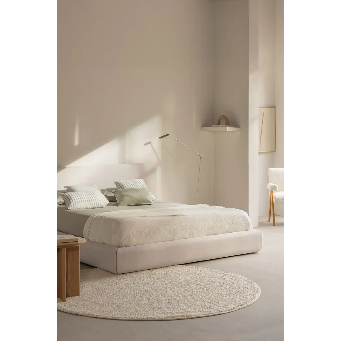 Cama Norena: Canapé Abatible en Tela Beige Crema 17