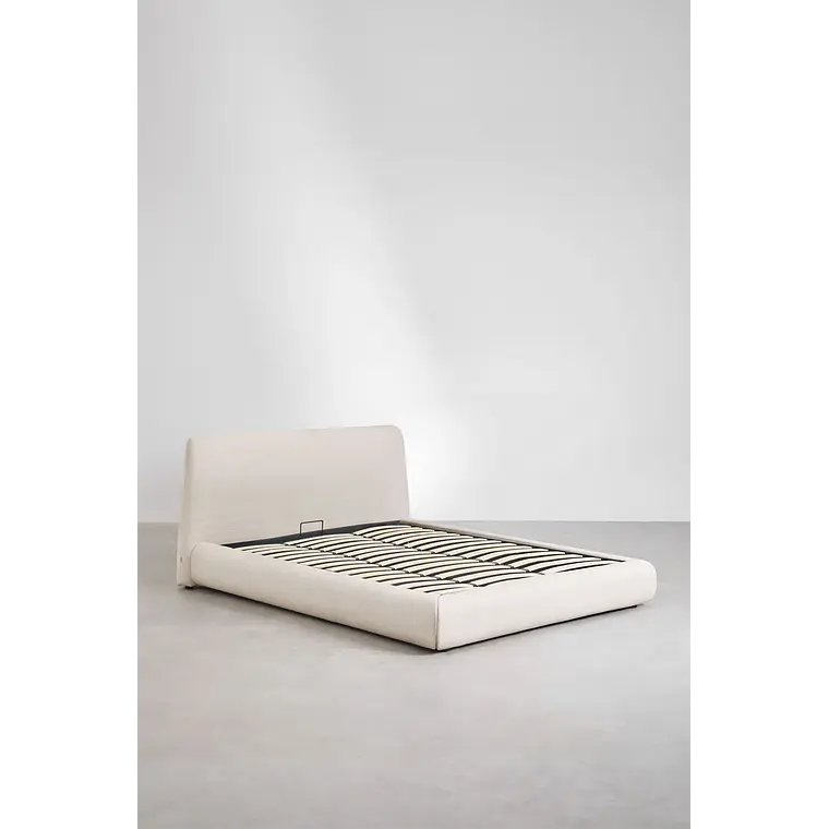 Cama Norena: Canapé Abatible en Tela Beige Crema 3