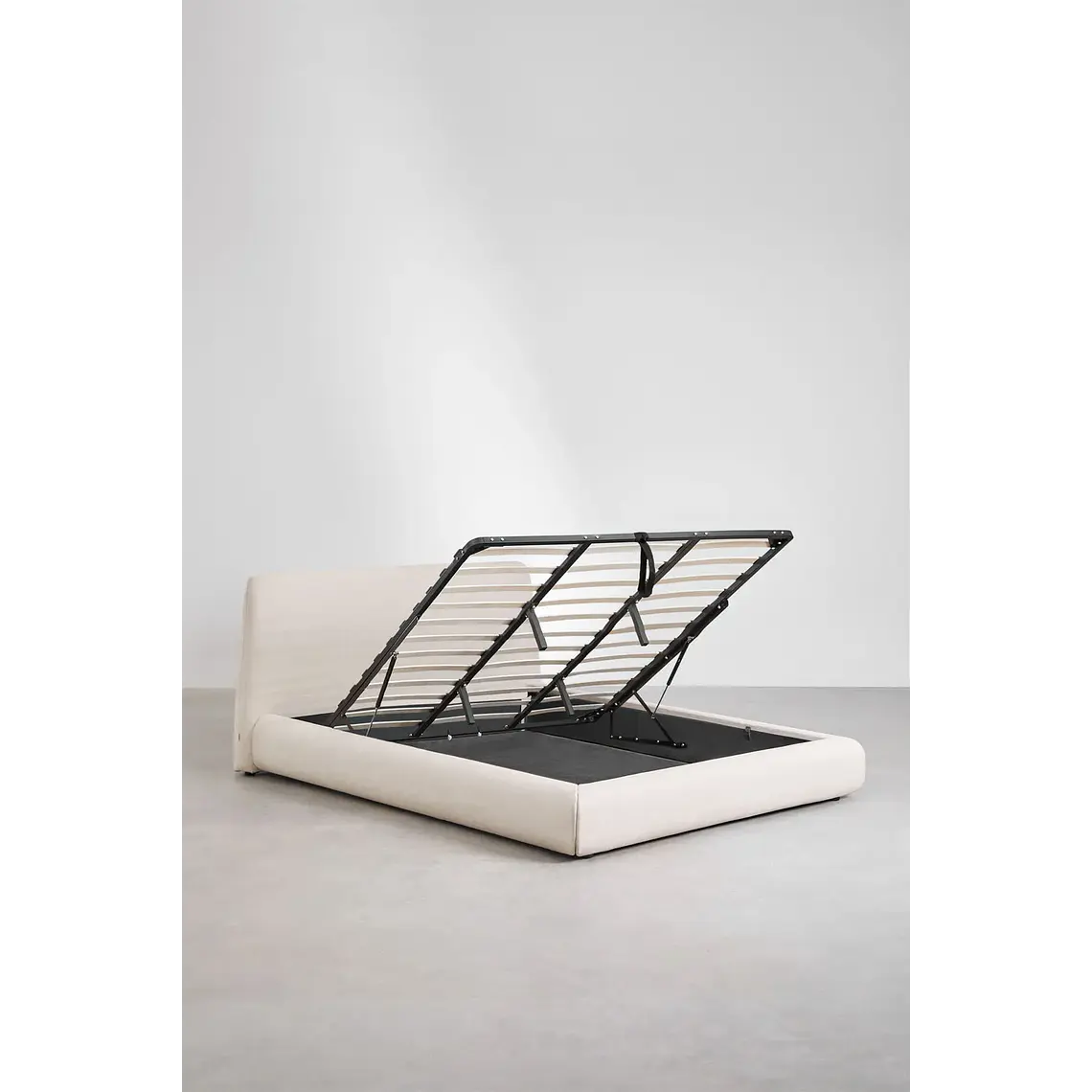 Cama Norena: Canapé Abatible en Tela Beige Crema 4