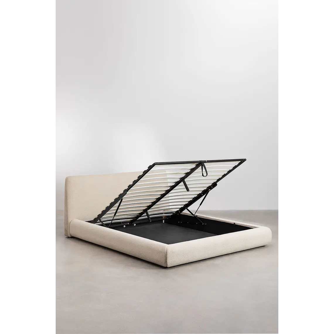 Cama Norena: Canapé Abatible en Tela Beige Crema 11