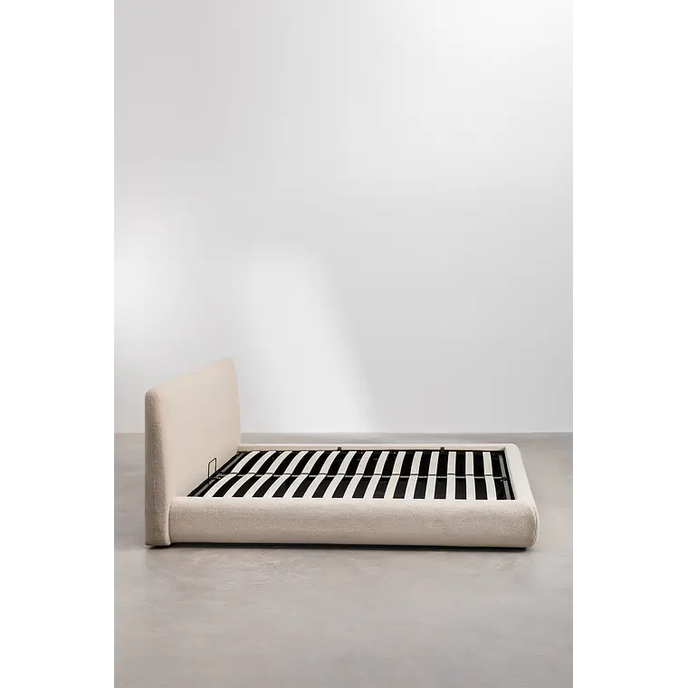 Cama Norena: Canapé Abatible en Tela Beige Crema 12