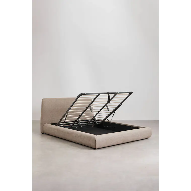 Cama Norena: Canapé Abatible en Tela Beige Crema 18