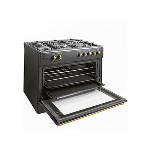 Cocina de Gas ALPHA VULCANO GOLD-90 Rústica Oro - Edición Alta Gama 90cm