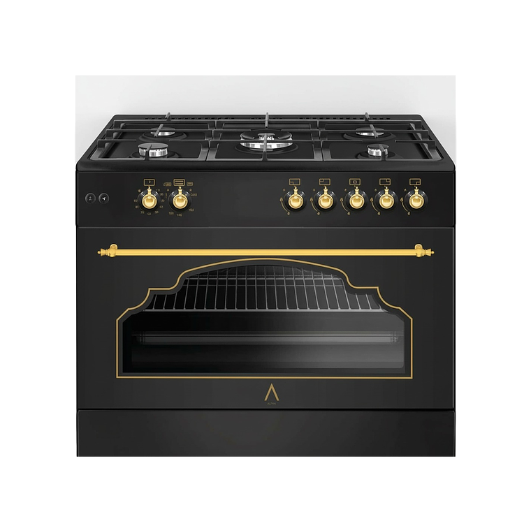 Cocina de Gas ALPHA VULCANO GOLD-90 Rústica Oro - Edición Alta Gama 90cm 1