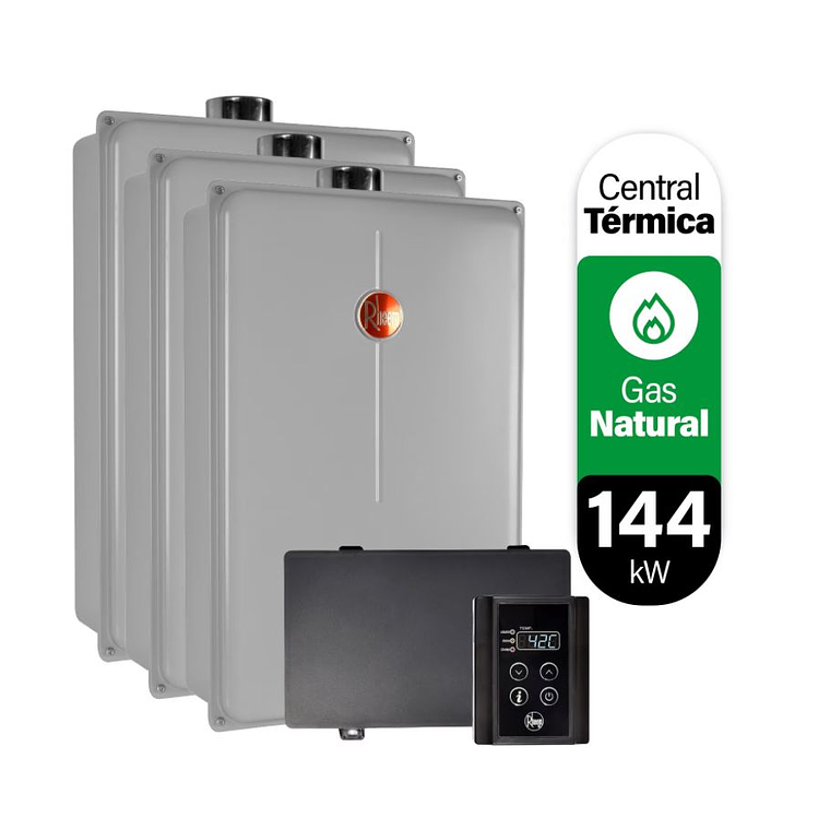 Pack Central de Agua Caliente Sanitaria Instantánea 144 kW Gas Natural 1