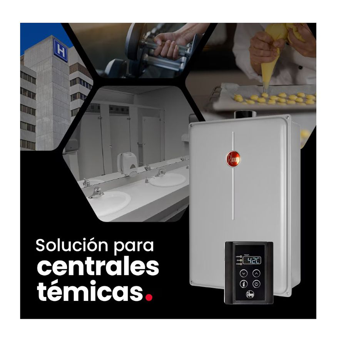Pack Central de Agua Caliente Sanitaria Instantánea 144 kW Gas Natural 2