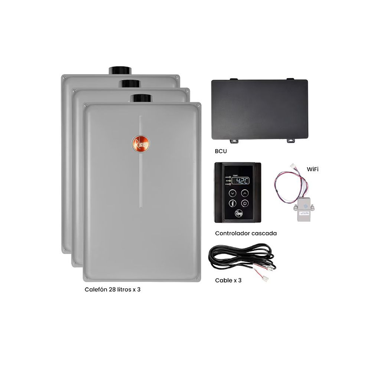 Pack Central de Agua Caliente Sanitaria Instantánea 144 kW Gas Natural 4