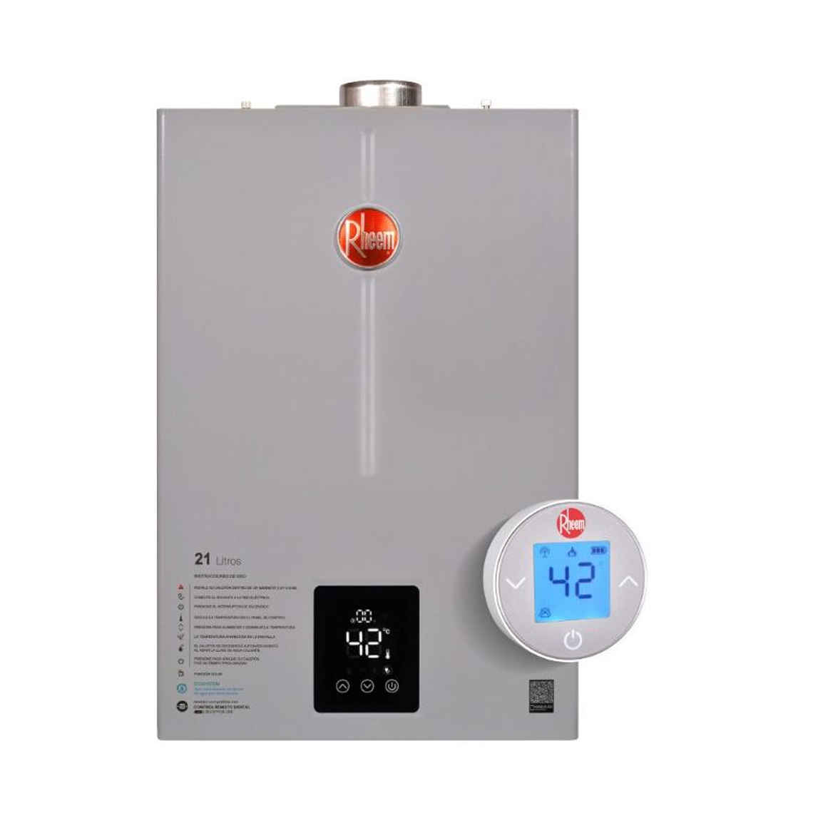 Calefont Digital 21 litros Gas licuado Tiro Forzado con Control Remoto 2