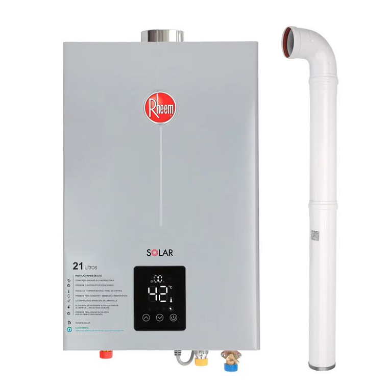 Pack Calefont Rheem 21L. T.Forzado G.Licuado + Kit 1