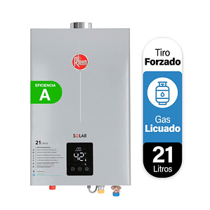 Pack Calefont Rheem 21L. T.Forzado G.Licuado + Kit