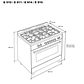 MEIRELES Cocina Gas 90cm 5 Fuegos Horno Gas Inox G 910 X - Miniatura 4