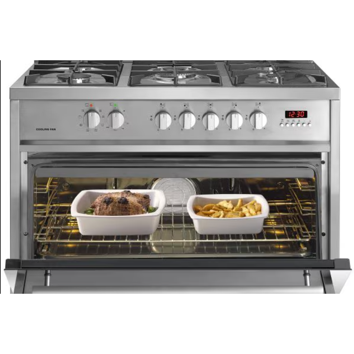 MEIRELES Cocina Gas 90cm 5 Fuegos Horno Gas Inox G 910 X 3