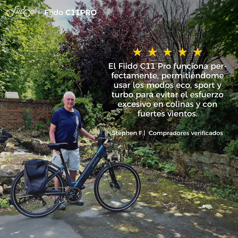 Bicicleta Eléctrica Urbana Ligera Fiido C11 Pro de Alto Rendimiento 7