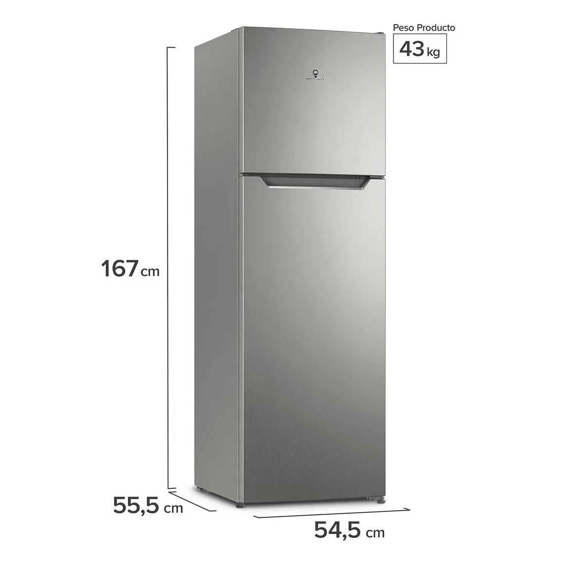 Refrigerador Mademsa 247L No Frost Top Freezer Inverter Puerta Reversible Altus 1250I Inox 3
