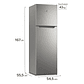 Refrigerador Mademsa 247L No Frost Top Freezer Inverter Puerta Reversible Altus 1250I Inox - Miniatura 3