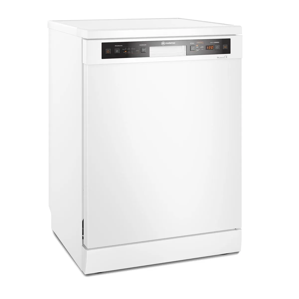 Lavavajillas 14 Cubiertos Mademsa con Función Higienzar 70° y Panel Digital 14C BZG Blanca 5