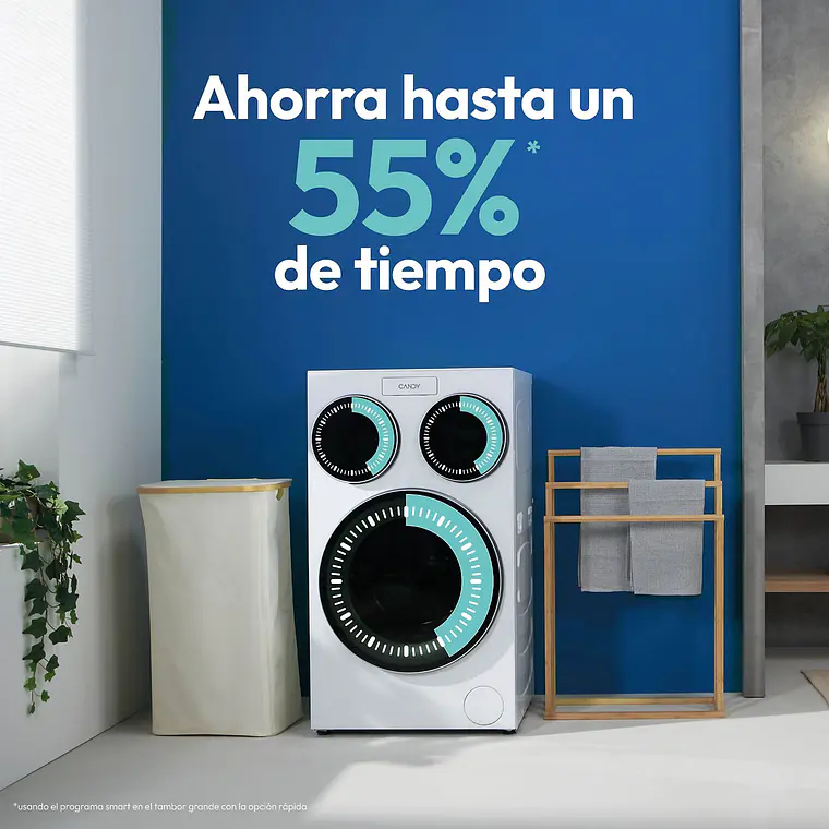 Lavadora Candy MultiWash 10+1+1 Kg Triple Tambor 1400 RPM Blanca MQD 410CBL9-37 11