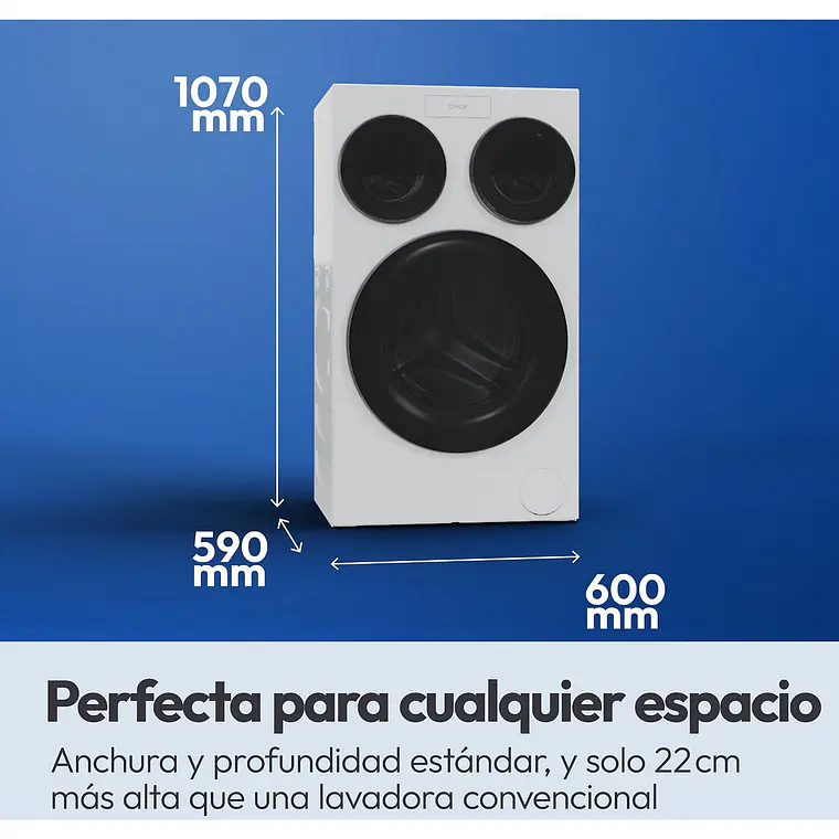 Lavadora Candy MultiWash 10+1+1 Kg Triple Tambor 1400 RPM Blanca MQD 410CBL9-37 14