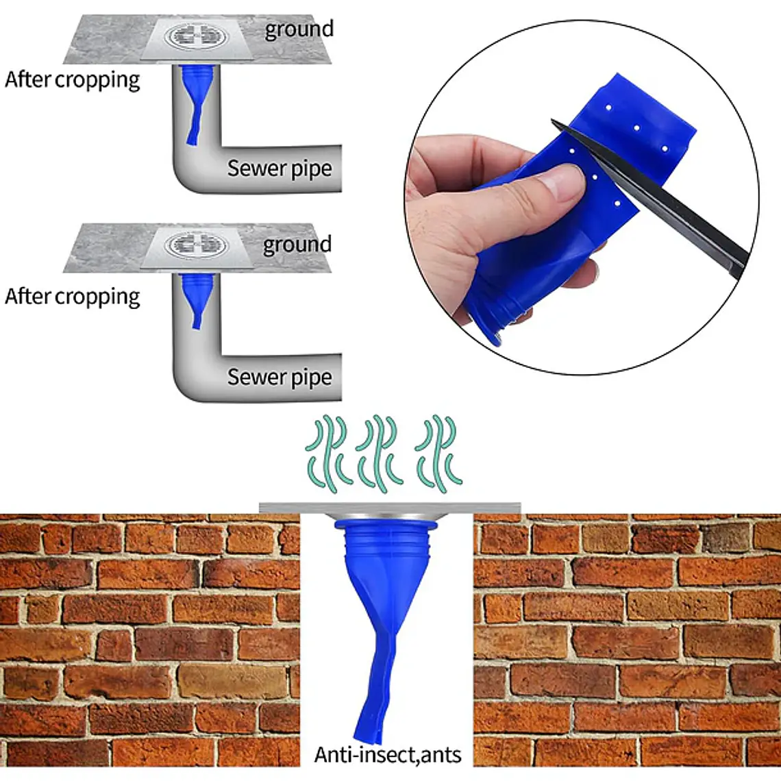 Válvula desagüe antiolores de silicona Domsa LSYX 6
