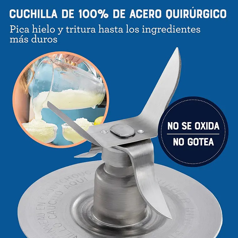 Licuadora Oster® BLSTKAGKPB 2 velocidades y vaso de vidrio 9