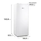 Congelador Freezer Mademsa Vertical 168L Frío Directo con Puerta Reversible MFV645B Blanco - Miniatura 3