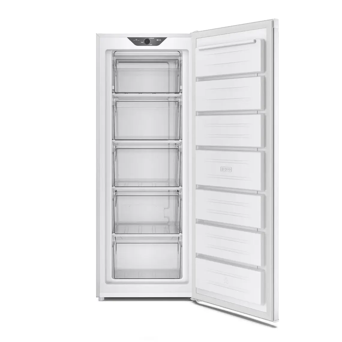 Congelador Freezer Mademsa Vertical 168L Frío Directo con Puerta Reversible MFV645B Blanco 4