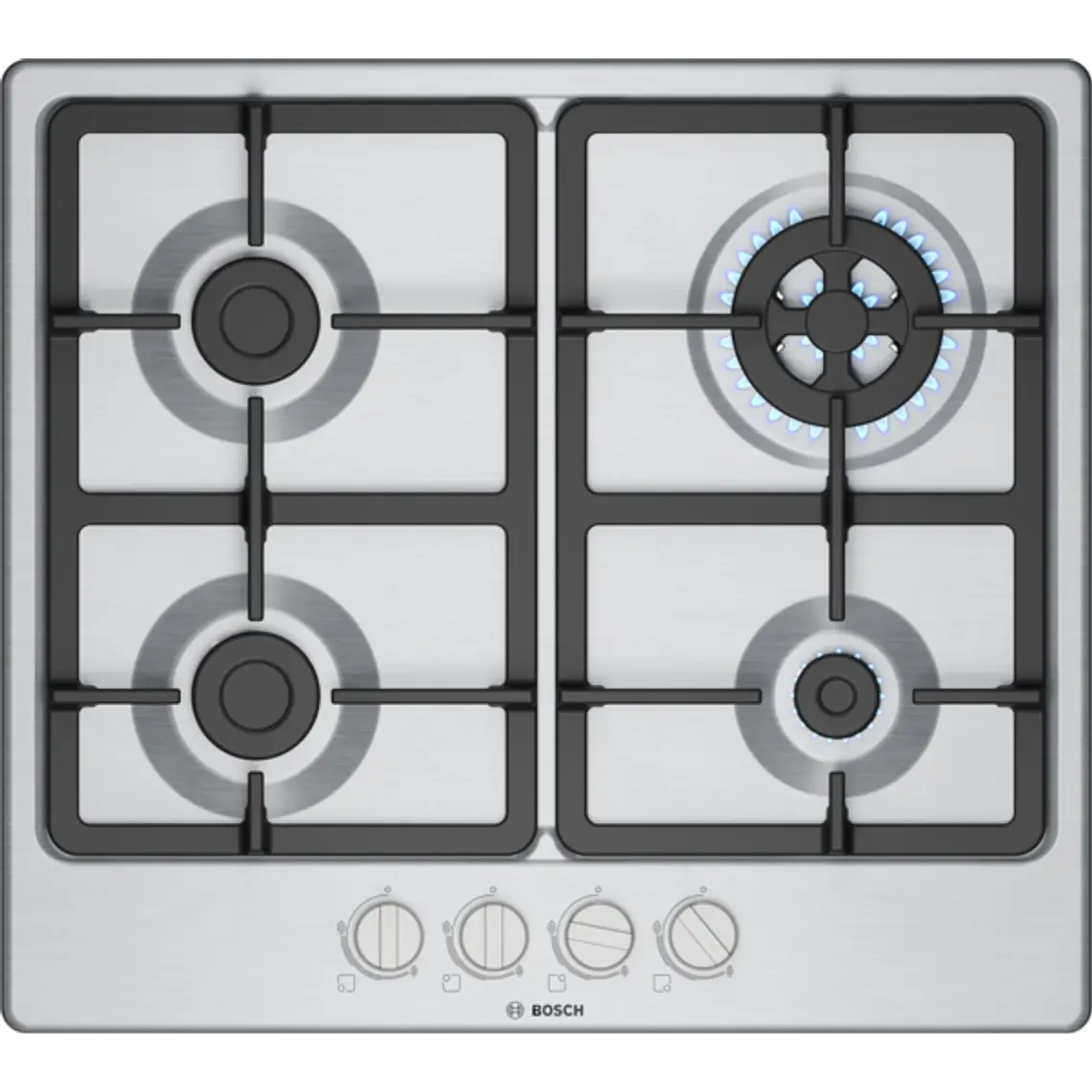 Serie 4 Placa de gas 60 cm Acero Inoxidable 1