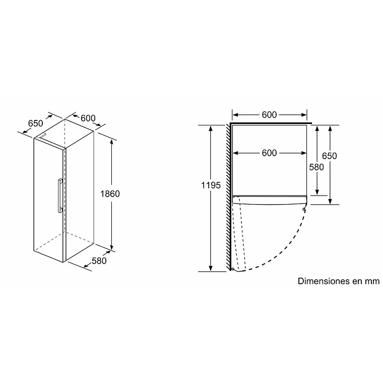Bosch Serie 4 Refrigerador de Libre instalación 186 x 60 cm Acero inoxidable · KSV36CIDP 8