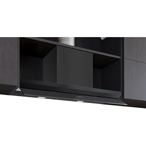 iQ500, Campana decorativa integrable, 90 cm, Cristal negro, Negro mate