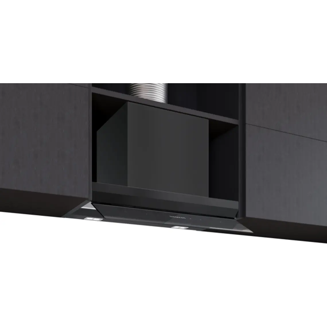 iQ700, Campana decorativa integrable, 60 cm, Cristal negro, Negro mate 1