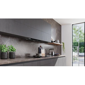 iQ700, Campana decorativa integrable, 60 cm, Cristal negro, Negro mate