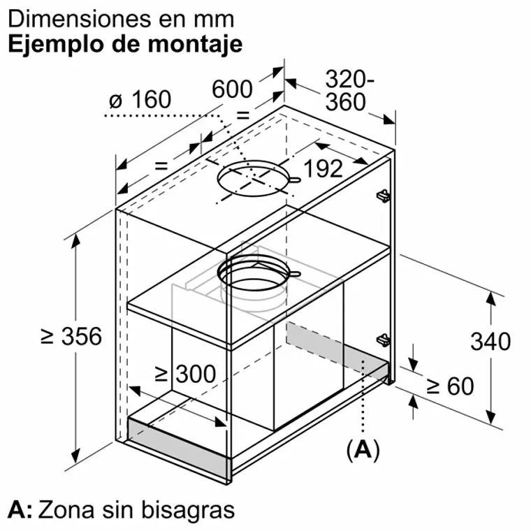 iQ500, Campana decorativa integrable, 60 cm, Cristal negro, Negro mate 15