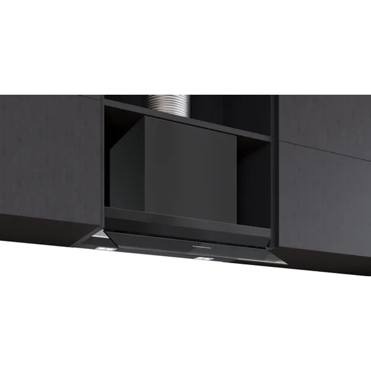 iQ500, Campana decorativa integrable, 60 cm, Cristal negro, Negro mate 1