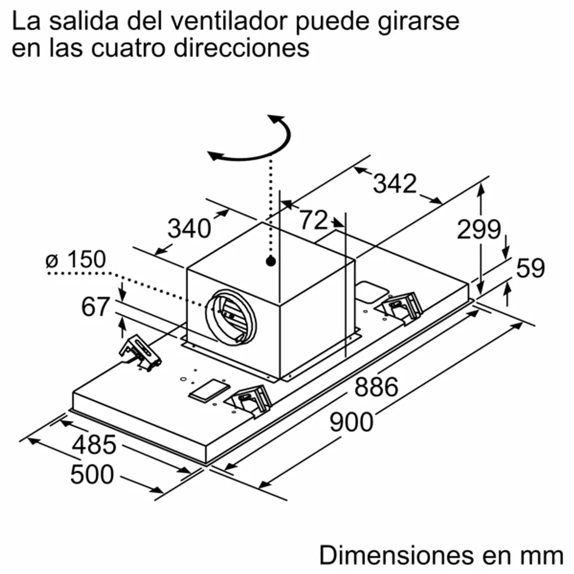 iQ500, Extractor de techo, 90 cm, Blanco 14