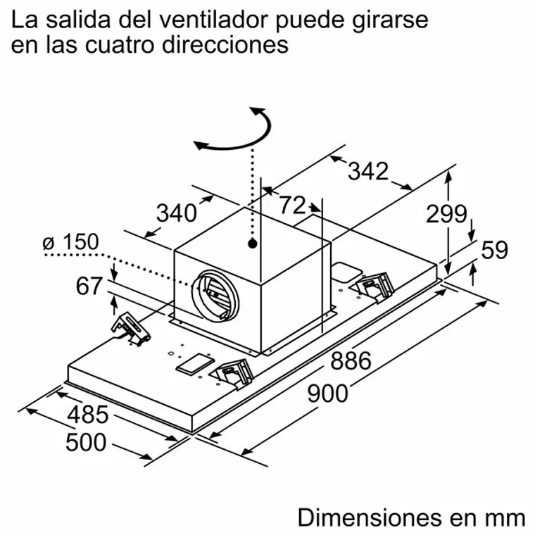 iQ500, Extractor de techo, 90 cm, Blanco 14
