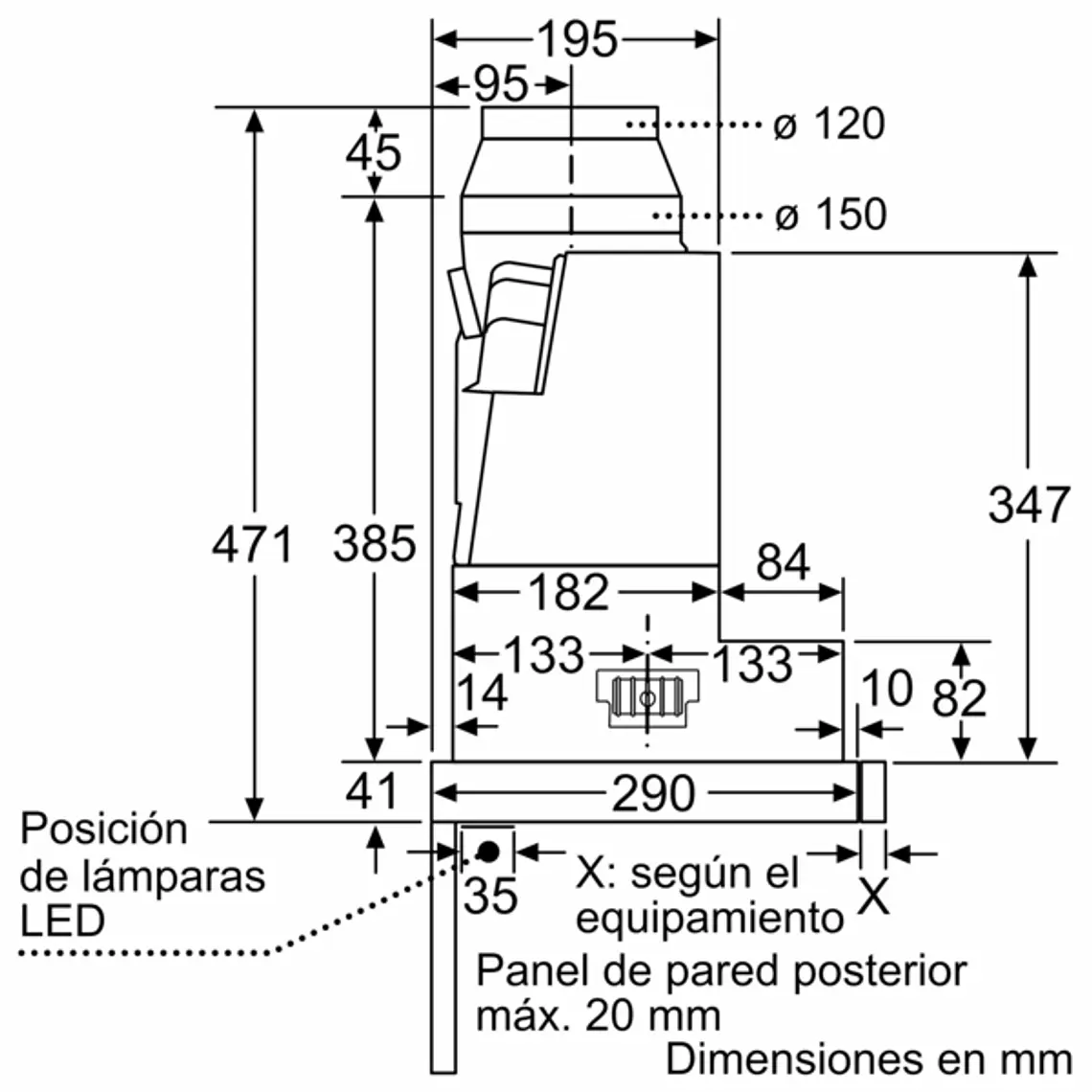 iQ300, Campana telescópica, 90 cm, Plata metalizado 17