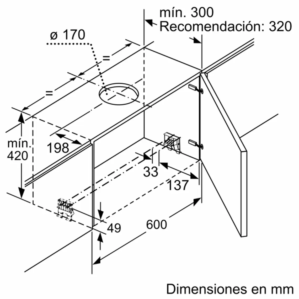 iQ300, Campana telescópica, 60 cm, Plata metalizado 11