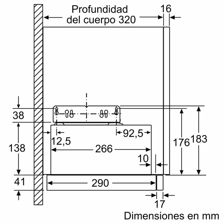 iQ100, Campana telescópica, 60 cm, Plata metalizado 11