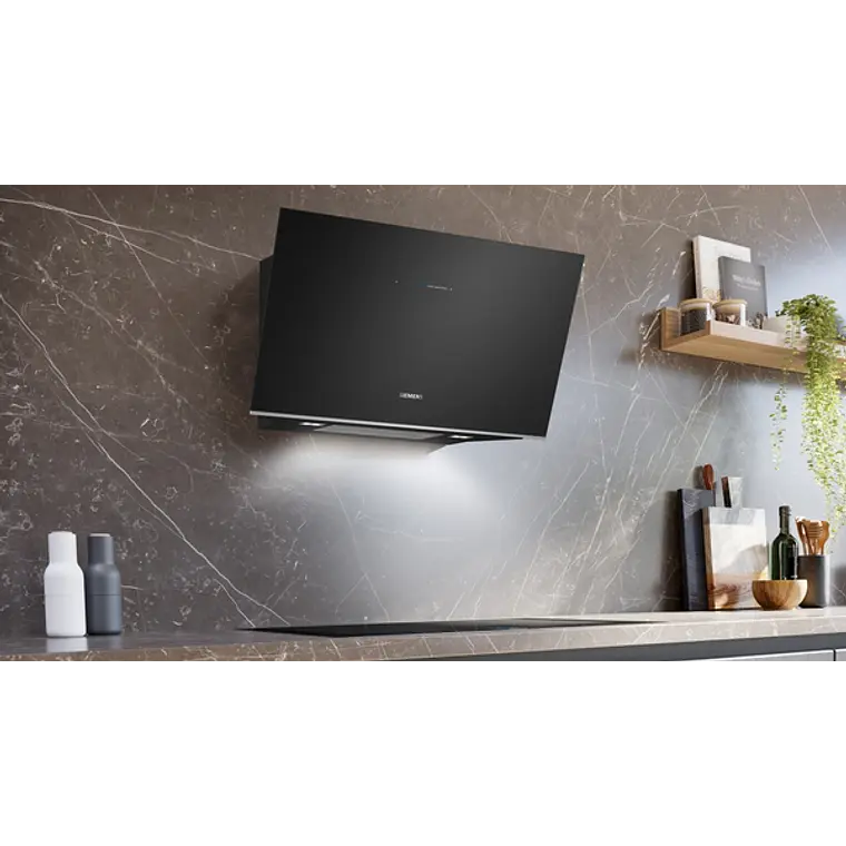 iQ700, Campana decorativa de pared, 90 cm, Cristal negro, Negro 3