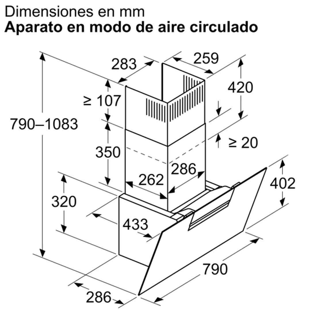 iQ300, Campana decorativa de pared, 80 cm, Cristal negro, Negro 9