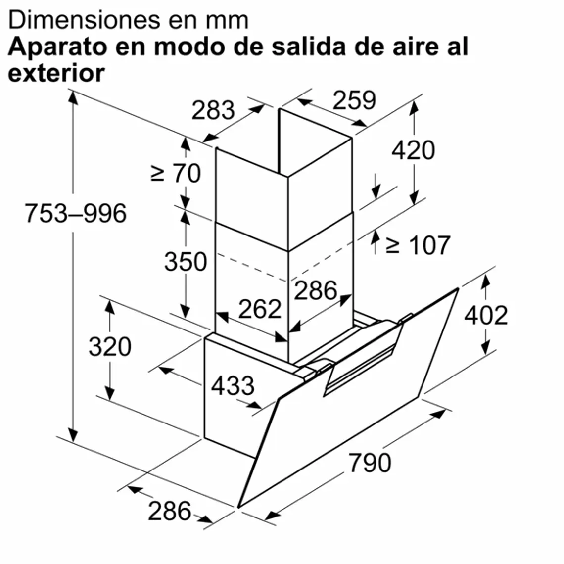 iQ300, Campana decorativa de pared, 80 cm, Cristal negro, Negro 14