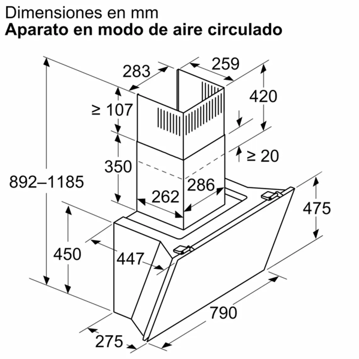 iQ500, Campana decorativa de pared, 80 cm, Cristal negro, Negro 10