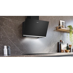 iQ500, Campana decorativa de pared, 80 cm, Cristal negro, Negro
