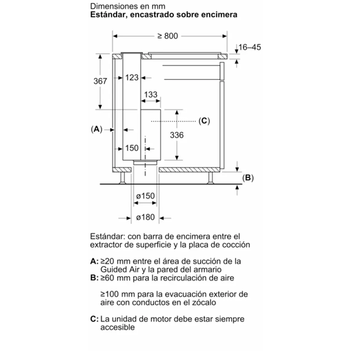 iQ700, Extractor de encimera telescópico, 90 cm, Cristal transparente, Negro 10
