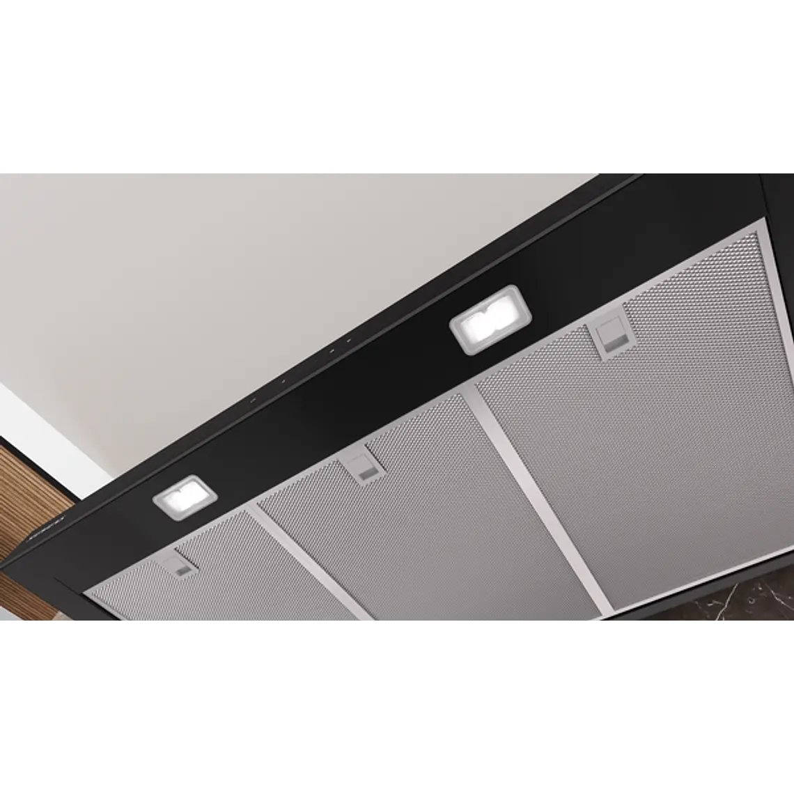 iQ500, Campana decorativa de pared, 90 cm, Negro mate 4