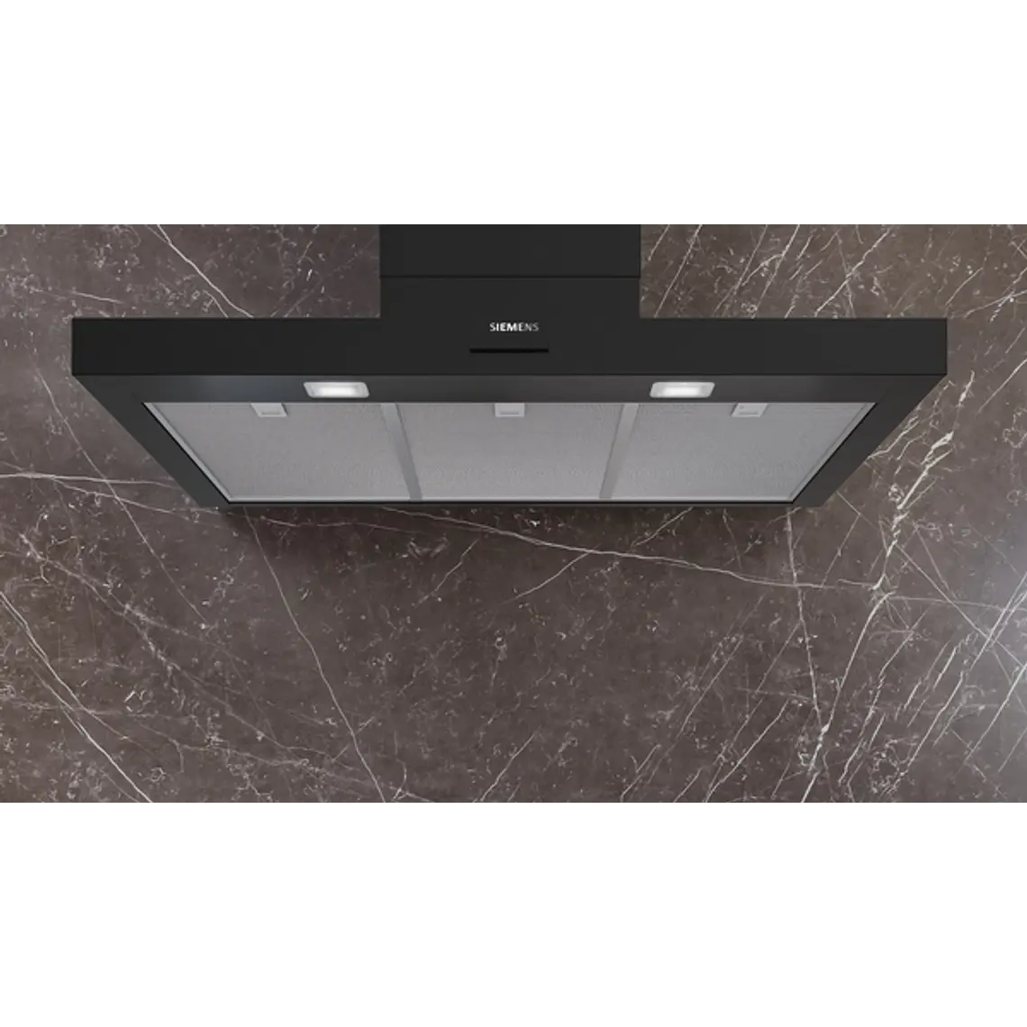 iQ300, Campana decorativa de pared, 90 cm, Negro mate 3