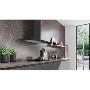 iQ300, Campana decorativa de pared, 90 cm, Negro mate