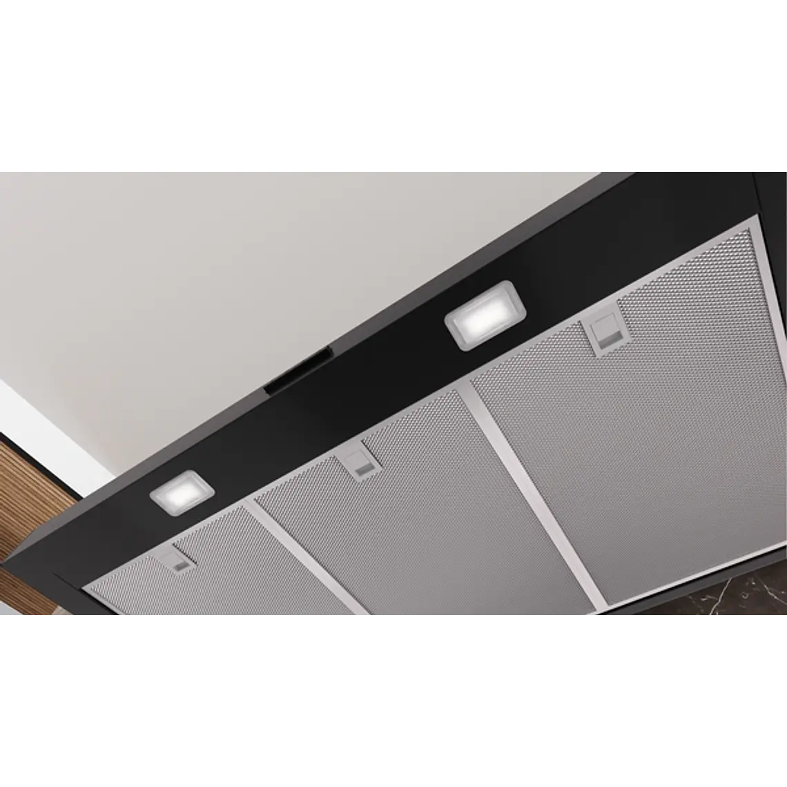 iQ300, Campana decorativa de pared, 90 cm, Negro mate 5