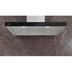 iQ500, Campana decorativa de pared, 90 cm, Acero mate antihuellas